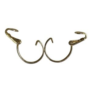 Vintage Gold Hoop Clip On Earrings